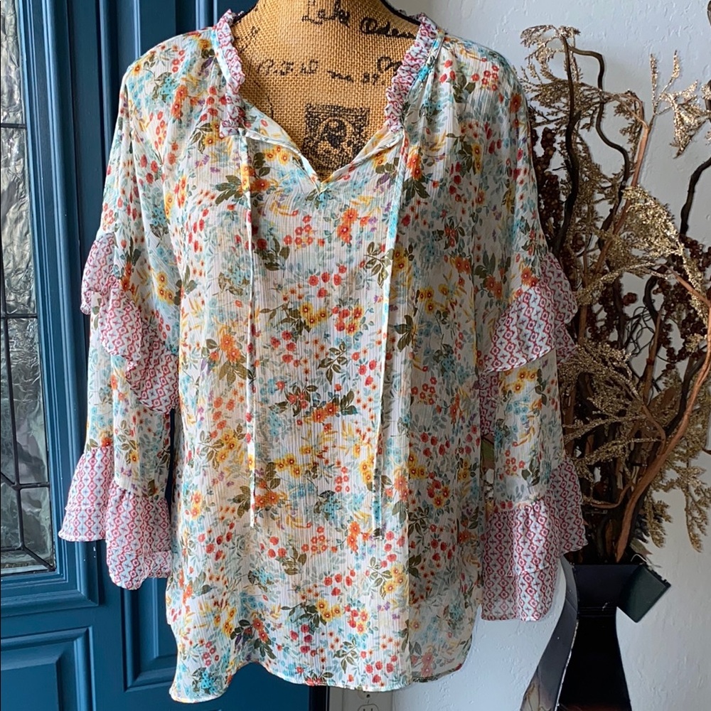 Floral Multicolor Women's Top